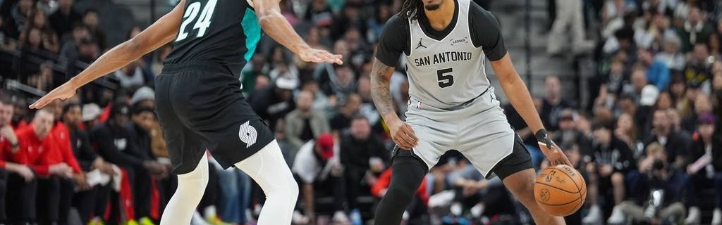 阿夫迪亚29+11+10杨瀚森2分2板 开拓者险胜马刺