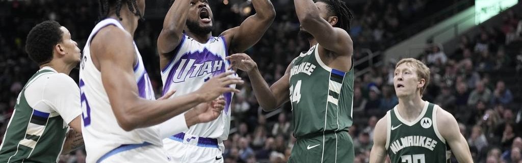 字母哥27+9+8库兹马18分 乔治空砍22分雄鹿胜爵士