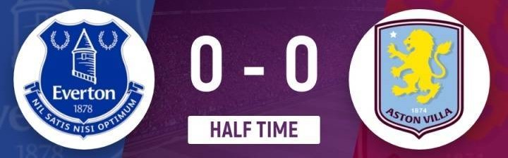 半场-埃弗顿暂0-0维拉 大马丁屡献神扑 卡什踢倒格拉利什染黄